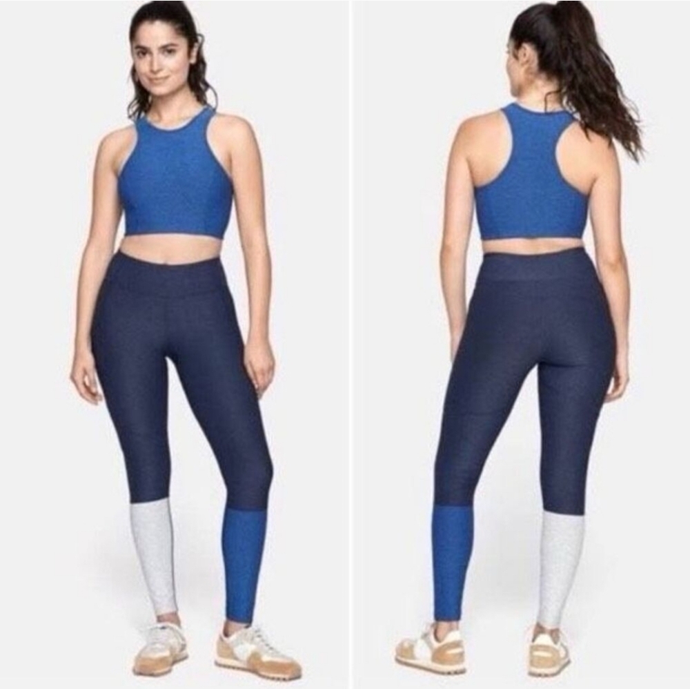 Outdoor Voices 7/8 Dipped Colorblock Leggings Women's Medium Gym Performance